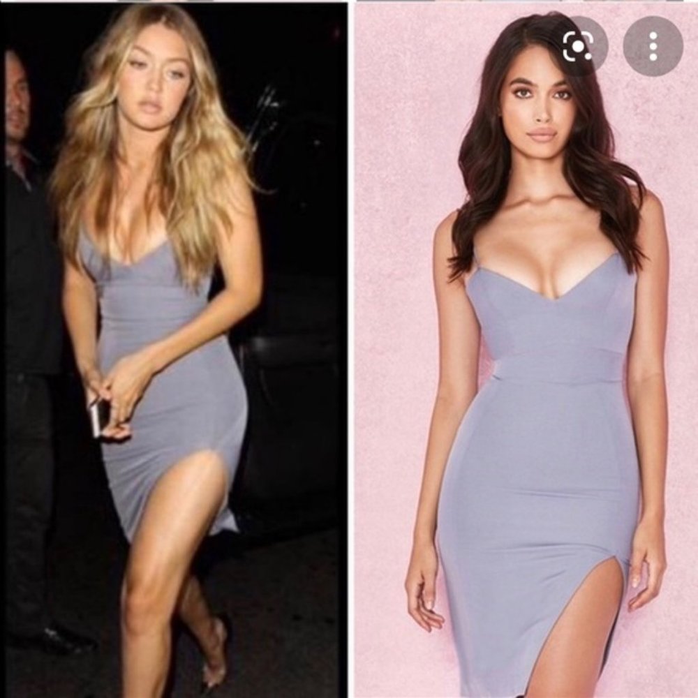 House Of CB Raqa Dress Lavender Purple Gray Dress